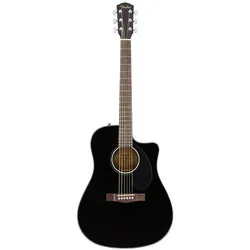 Fender Classic Design CD-60SCE Black elektrisch-akoestische westerngitaar (Akustik Gitarre, Fichte, Mahagoni, Walnuss), Gitarre, Schwarz