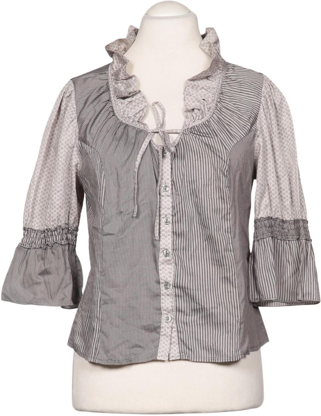 Kriss Trading Sweden Damen Bluse, Grau, Gr. EU 42, Baumwolle - Second Hand