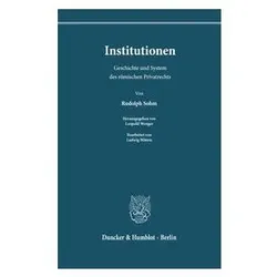 Sohm:Institutionen., Fachbücher von Rudolph Sohm