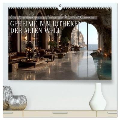 Geheime Bibliotheken der alten Welt (hochwertiger Premium Wandkalender 2027 DIN A2 quer), Kunstdruck in Hochglanz