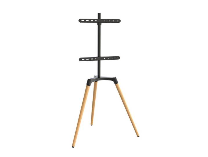 Xantron TV-Standfuß universal Tripod für 50–65 Fernseher,TVS-T400B, schwarz, (bis 65 Zoll, 140° schwenkbar (70), Echtholz-Design, mit Sicherheitsgurt & Gummifüßen)