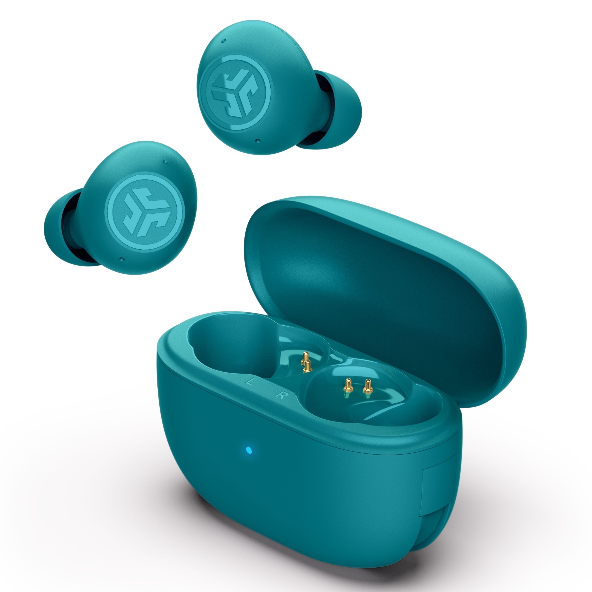 JLab Go Pop ANC In-Ear Bluetooth Kopfhörer Kabellos TWS 7 h Laufzeit IP55 (Türkis) IEUEBGOANCRTEL12