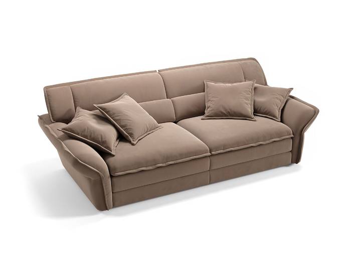 Stoff Sofa PASSO 3-Sitzer Designgarnitur Sofagarnitur Landhausstil