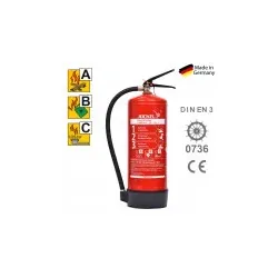 ABC Pulverfeuerlöscher 6 kg mit Manometer Jockel P6LJKM 34