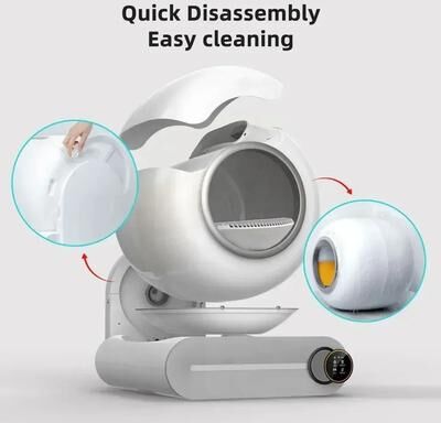 Uplifted Goods Automatic Smart Cat Litter Box Self Cleaning Large Capacity Enclosed Design Automatic Smart Cat Litter Box Self Cleaning Large Capacity Enclosed Design