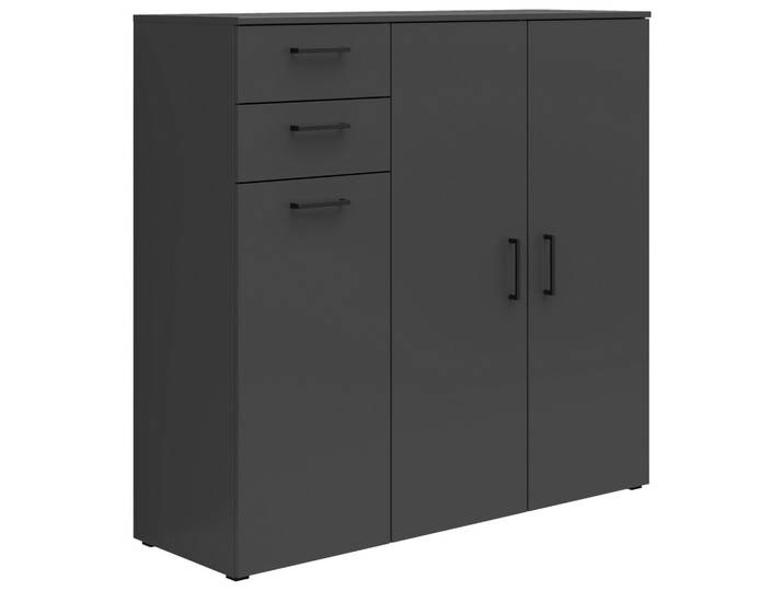 Kommode 120/115/40 cm Graphitfarben