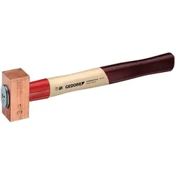Gedore, Hammer, 622 H-2000 Kupferhammer ROTBAND-PLUS 2000 g (2300 g)