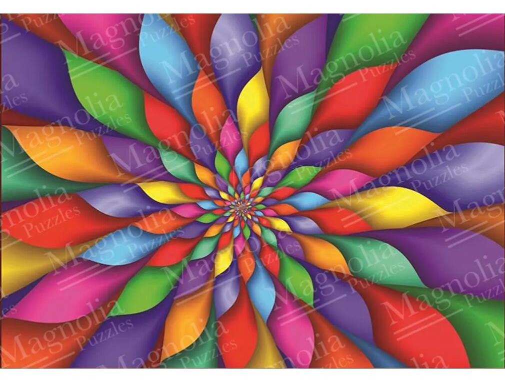 Magnolia Puzzel Regenboogbloemblaadjes - 1000-delige kleurrijke puzzel