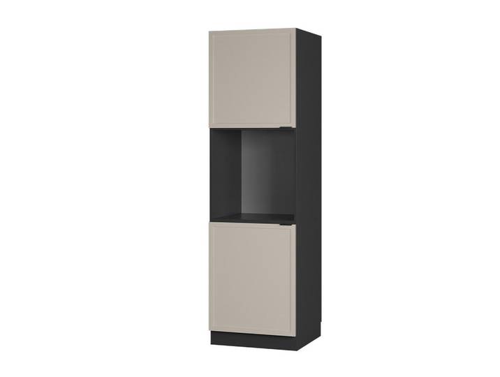 Vicco Herdumbauschrank Fame-Line GrauBeige 60 cm offen, Greige, Anthrazit, Holzwerkstoff, 2 Fächer, Rechteckig, 60x206.8x58.1 cm, Küchen, Küchenmöbel, Küchenschränke, Geräteumbauschrank