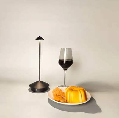 Inspire Curations Rechargeable LED Table Lamp With Touch Control For Dining, Bedroom & Home Decor black changeable