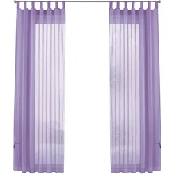 SCHLAUFENGARDINEN Voile 2er Set 245x140 cm Flieder