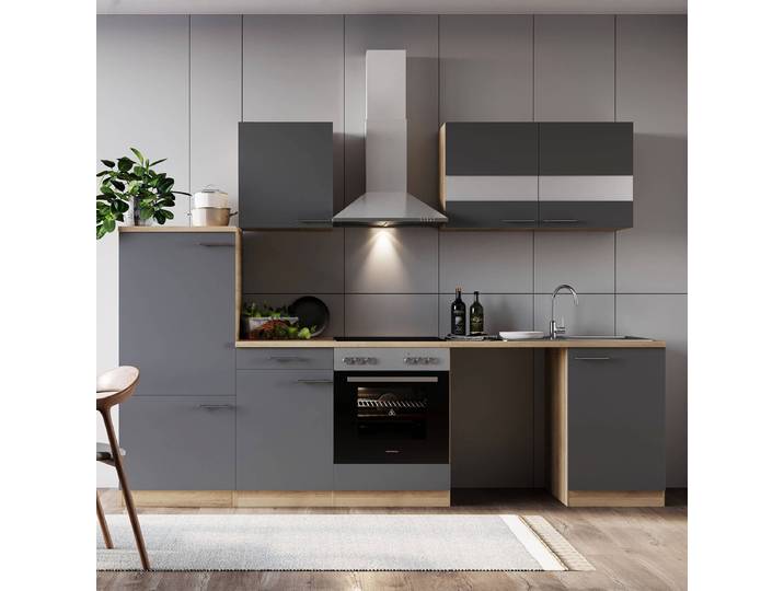 Cuisine Merle I 280cm Gris/Gris
