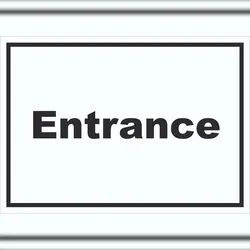 HB-Druck Entrance Schild mit Text Eingang waagerecht A5 (148x210mm)