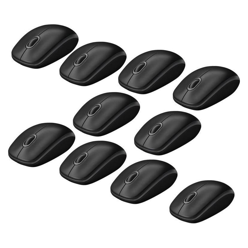 Logitech B100 Optical Maus Kabelgebunden, schwarz) 10er Pack (Kabelgebunden) (910-003357)