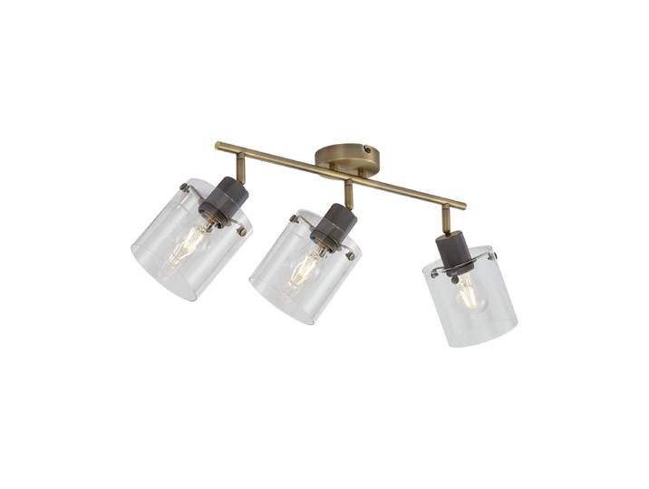 Spot de plafond design bronze avec verre transparent 3 lumières -