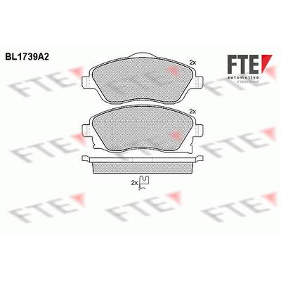 Fte Bremsbelagsatz, Scheibenbremse [Hersteller-Nr. 9010323] für Vauxhall, Opel