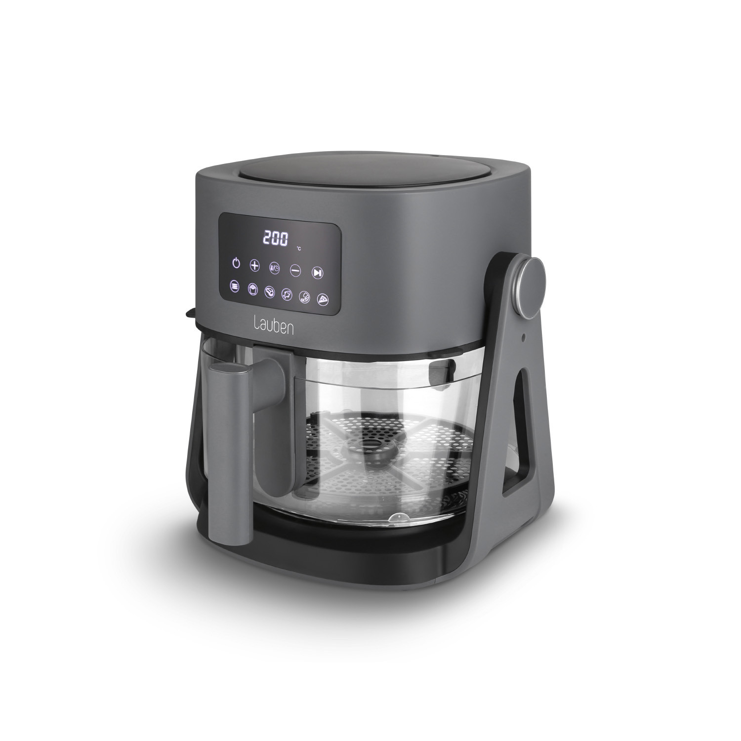 Lauben Heißluftfritteuse 3in1 5.5l 1500W Anthrazit
