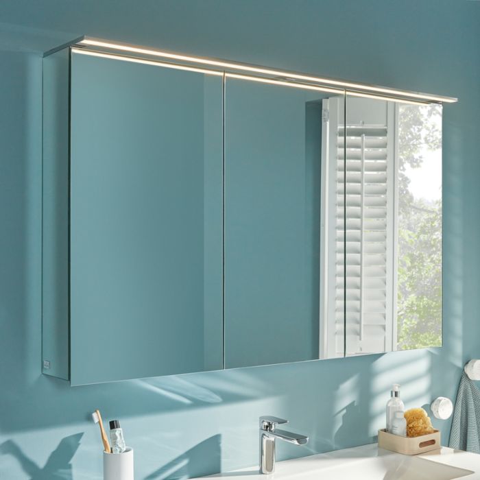 Villeroy und Boch Villeroy & Boch Finero Spiegelschrank A4671300 mit Beleuchtung, 1307 x 758 x 220 mm