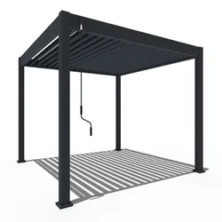Weide Classic Pergola Aluminium 3x3m mit Lamellendach freistehend anthrazitᅠ
