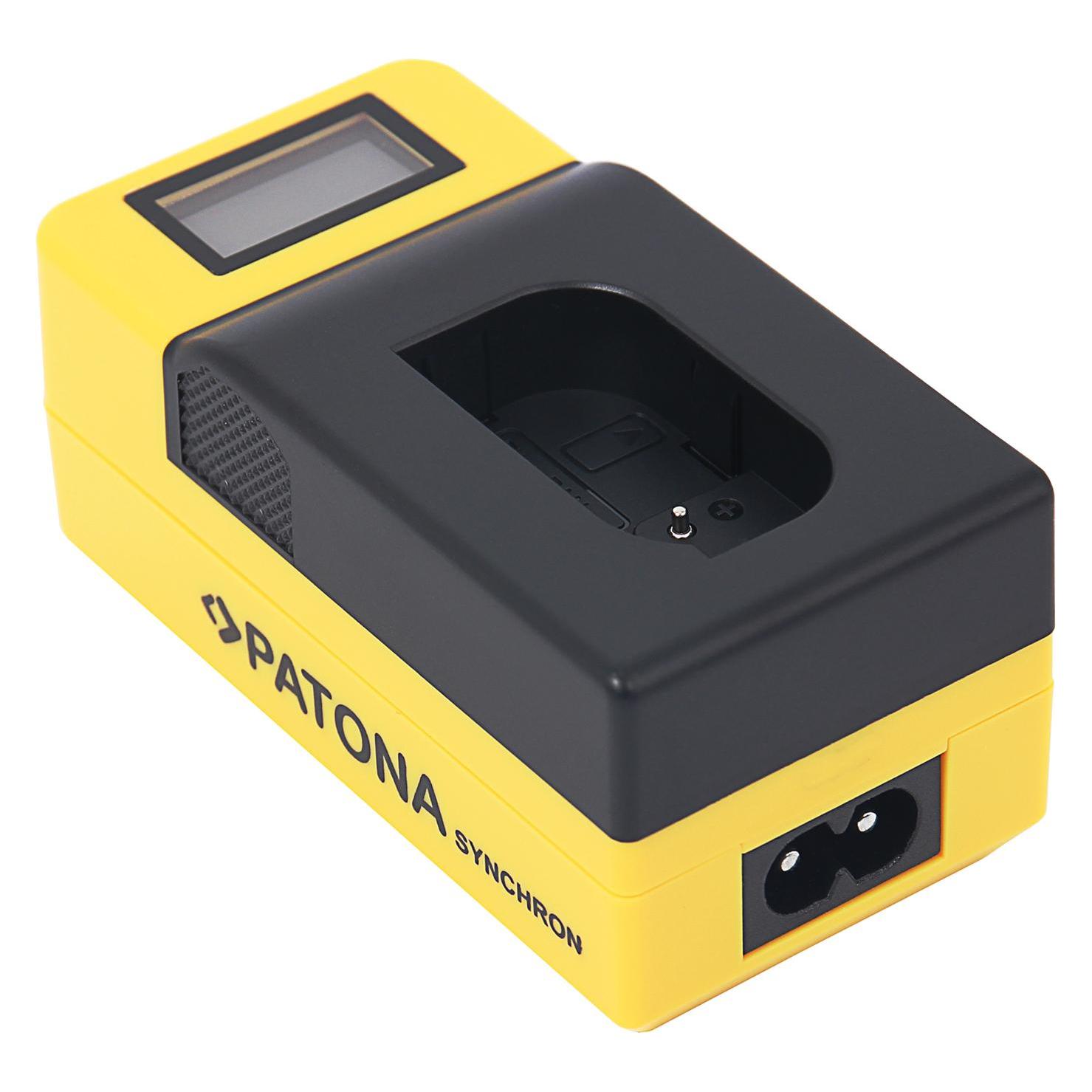 Patona Synchron USB Ladegerät f. Panasonic DMW-BLK22 DC-S5 G9 GH5 GH5S mit LCD-Display (Kamera Akku Ladegerät) (52490309)