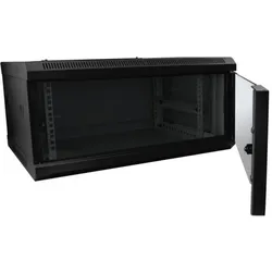 Allnet 19 Wandgehäuse 12HE B600 / T450mm 1-teilig *schwarz* SMC-Serie (12 HE, 19 Zoll Rack), Serverschrank, Schwarz