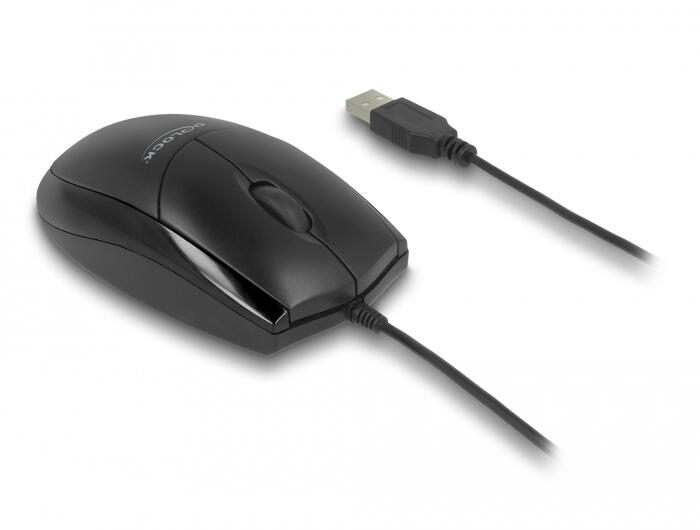 DeLOCK kabelgebundene Maus, schwarz 12106