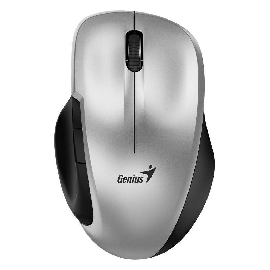 Genius Mysz bezprzewodowa Ergo 8200S Srebrna Cichy klik (Kabellos) (Ergo 8200S Silver)