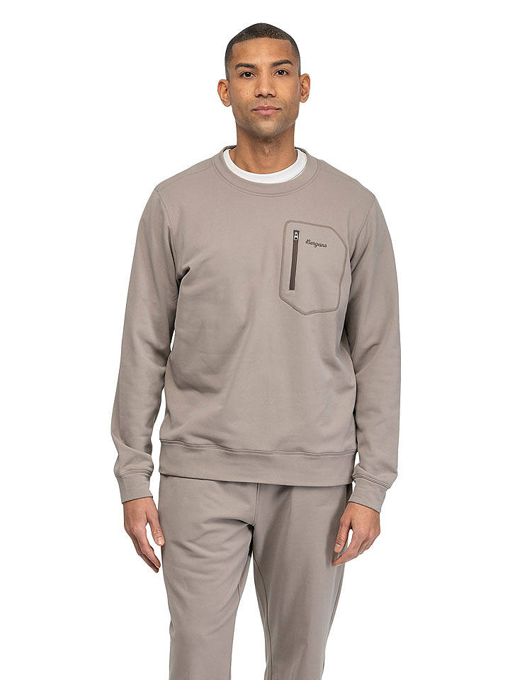 Bergans Funktionssweatshirt "Midtli" in Taupe - S