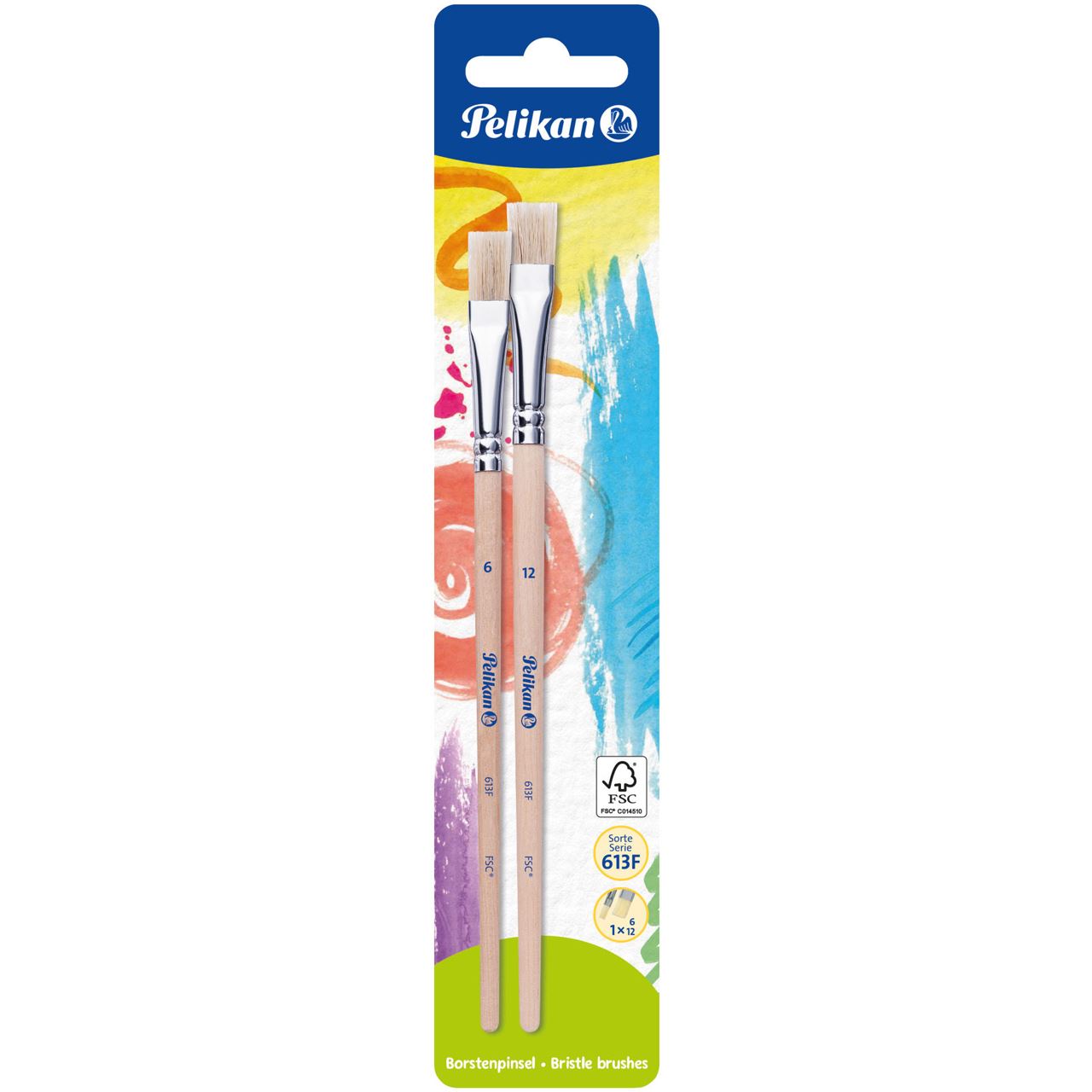 Pelikan 613F Pinsel-Set Größe 6,12, 2-teilig