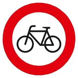 Moravia, Sicherheitskennzeichnung, PROline-thermo Bodenmarkierung Symbol "Verbot für Fahrräder"