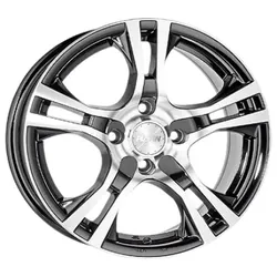 Platin P53 Black Polished 6x15 ET 38 4/100 Alufelge Schwarz