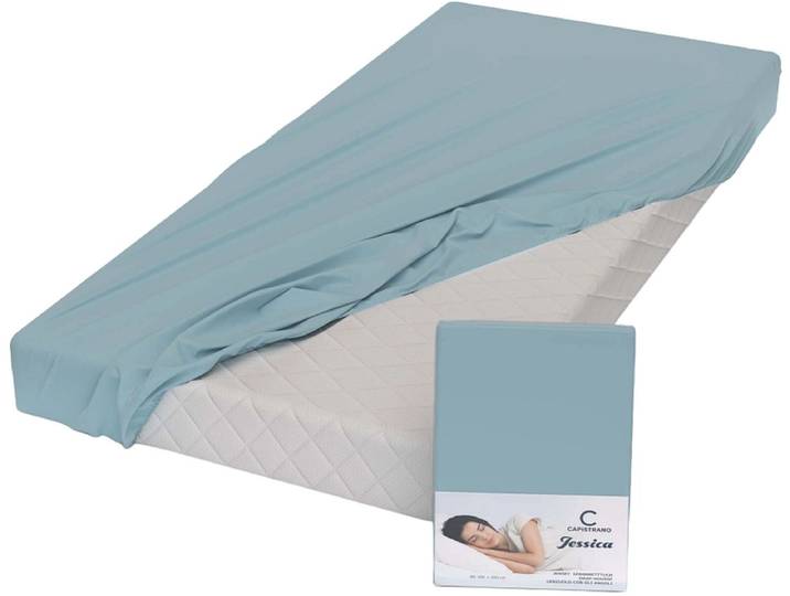 CAPISTRANO Fixleintuch JESSICA 180x200cm entenblau