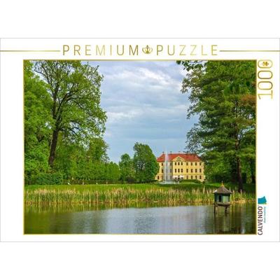 CALVENDO Puzzle Am Flaschenteich mit Blick zum Palais | 1000 Teile Lege-Größe 64x48cm Foto-Puzzle für glückliche Stunden