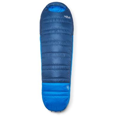Rab - Ascent -6C / 20F - Daunenschlafsack Gr Regular Wide - Body Size: 185 cm Zip: Left Blau