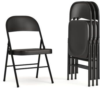 Flash Furniture 4 Pack Double Braced Metal Folding Chair