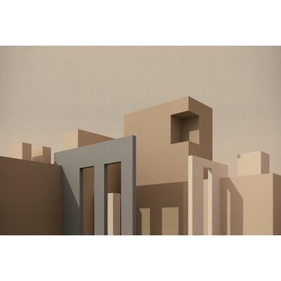 Fototapete LIVING WALLS "Walls by Patel Tanger", beige (natur), B:4m L:2,7m, Vlies, Tapeten, Vlies, Wand