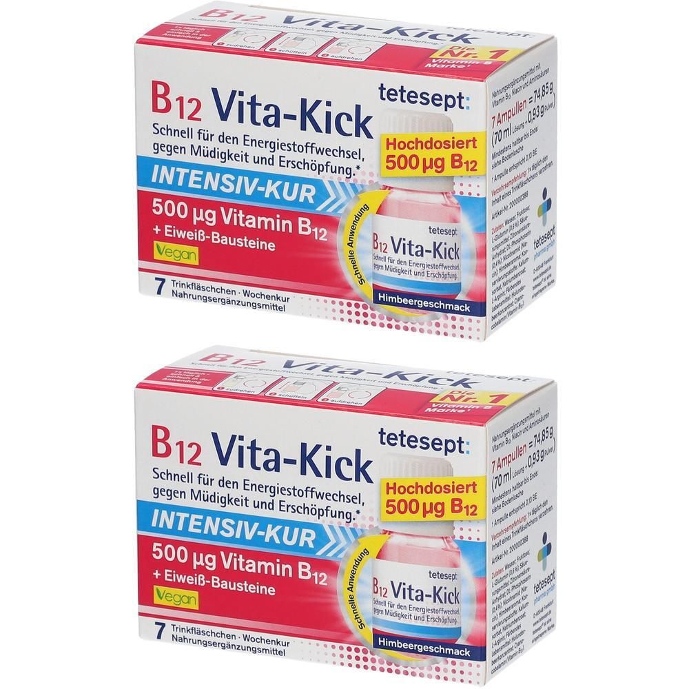 Tetesept B12 Vita-Kick 500 µg Intensiv-Kur TRA 2x 2x7 St Trinkampullen