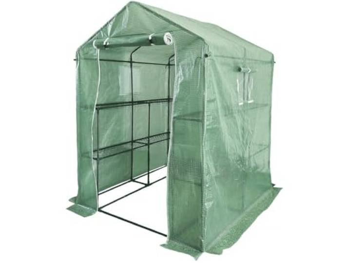 Garten-Tomatengewächshaus mit Regalen Lys – 2,04 M² – 130 g – Grün