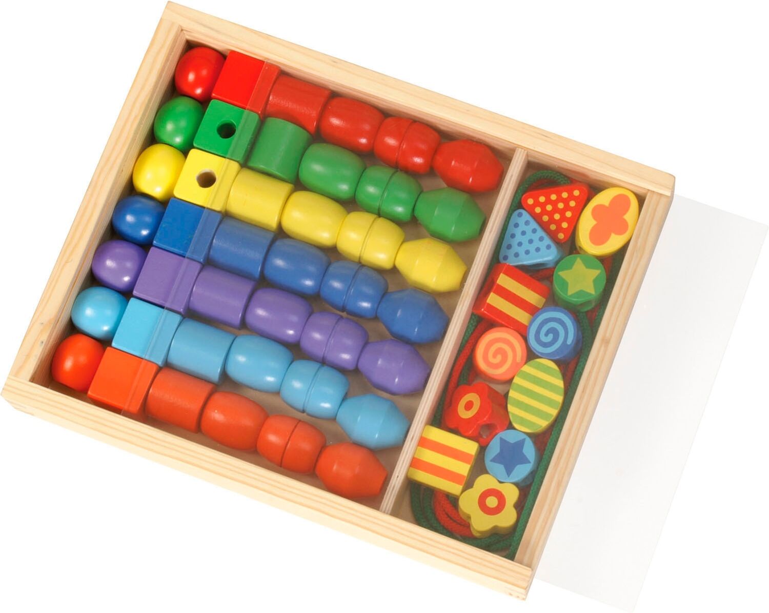 Kreativset LENA "Super Beads Holzfädelperlen", bunt, Kreativsets, Kinder, Holz, Kreativset bunt Einheitsgröße