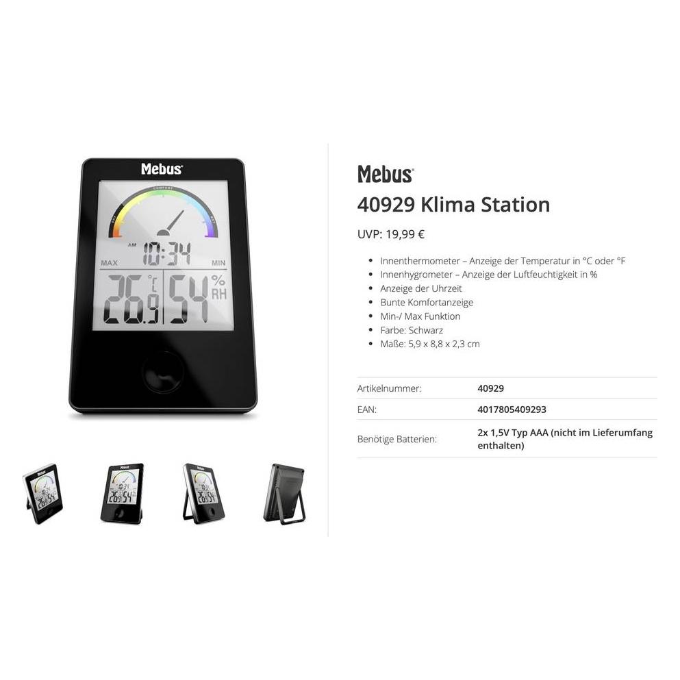 Mebus Thermo-/Hygrometer (40929)
