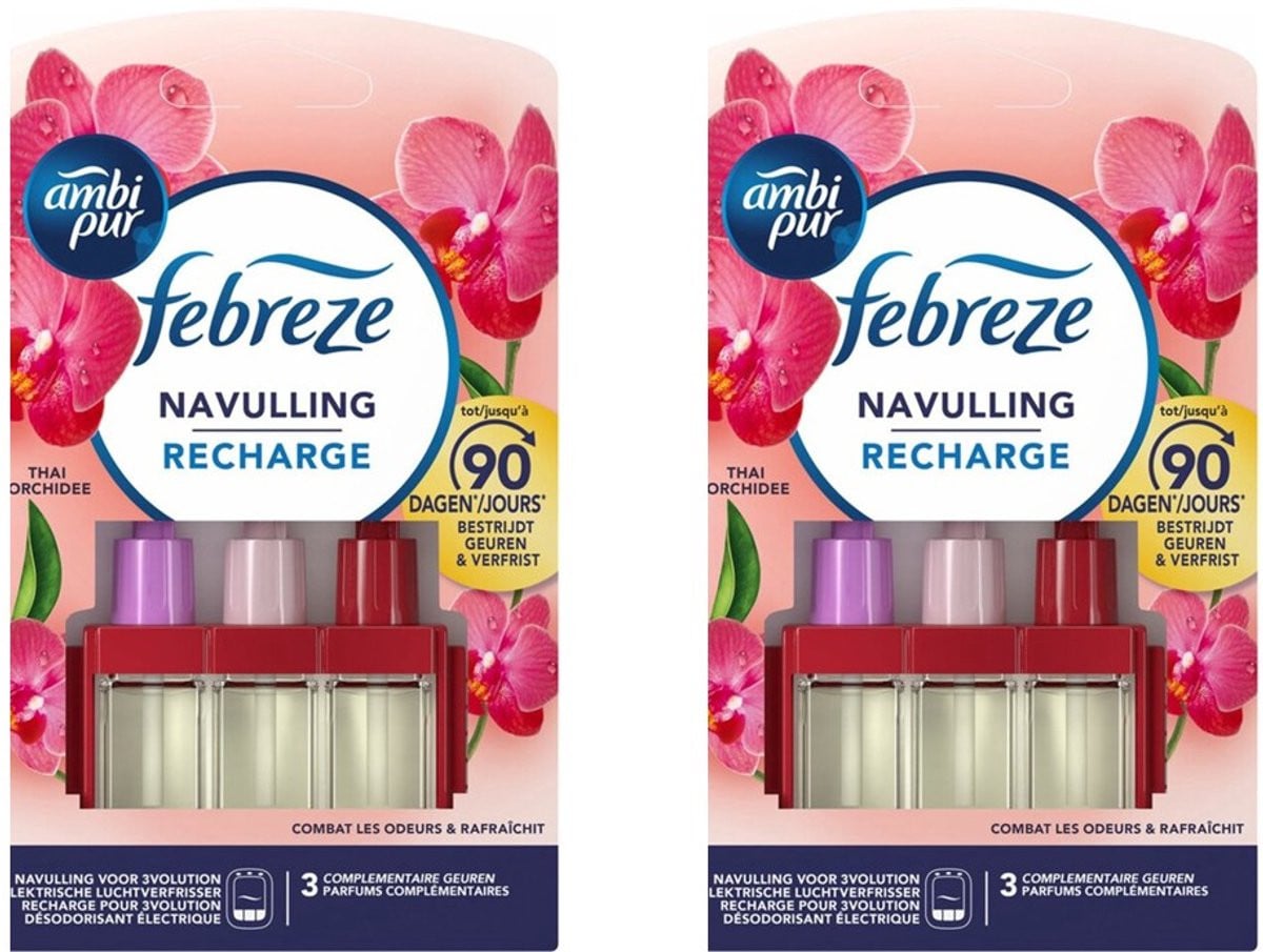 Ambi Pur Febreze 3Volution Thai Orchidee Geurverfrisser 2 x 20 ml