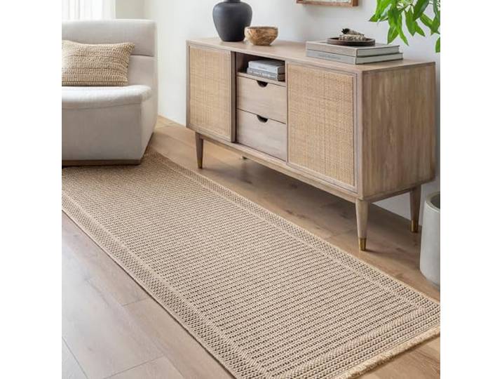 Livabliss Benton Darwin Tapis d'extérieur 80x220 cm – Beige\, Noir