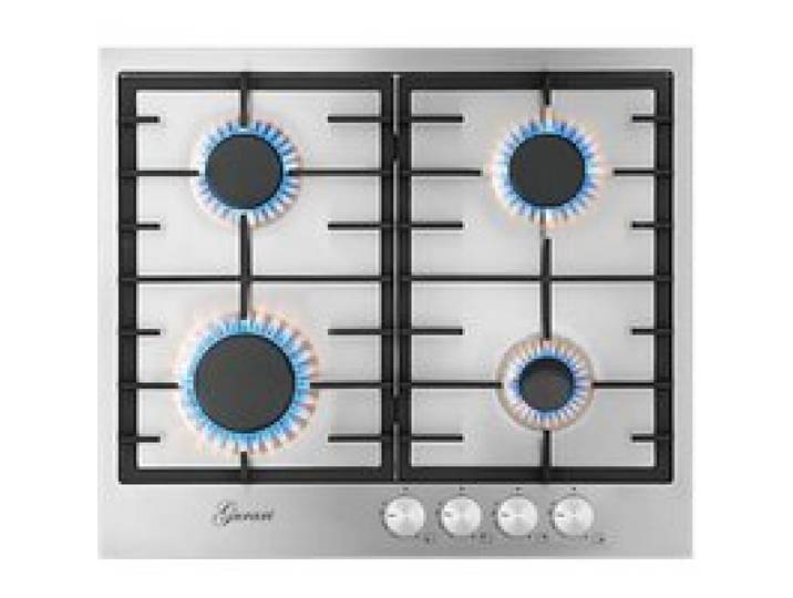 Plaque de cuisson à gaz 60 cm Gurari GCH FB 604 Table de cuisson gaz Acier inoxydable Plaque gaz encastrable 4 foyers WOK 4 0 kW