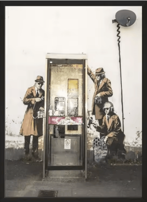 Inspire Picks Banksy Style Graffiti Canvas Print Modern Urban Street Art Wall Poster Frameless 06 20x30cm
