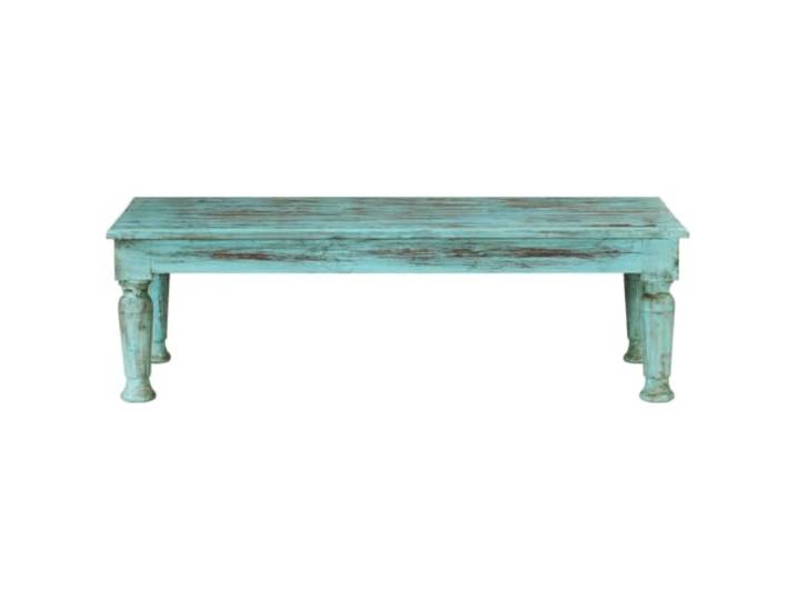Couchtisch 110x50x34cm Massivholz aus Recycling Industrieller und Vintage-Stil, Holzrahmen, Tischplatte für Snacks und Getränke, Montageanleitung enthalten