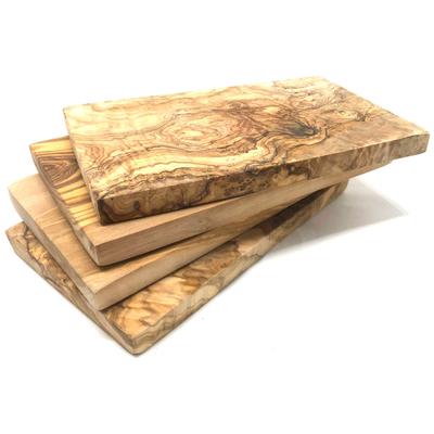 Frühstücksbrett OLIVENHOLZ-ERLEBEN "eckig aus hochwertigem naturbelassenem Olivenholz", braun, B:15cm H:1,5cm L:25cm, Massivholz, Schneidebretter, Mediterraner Look, einzigartige Maserung, je Gr. 25x15 cm