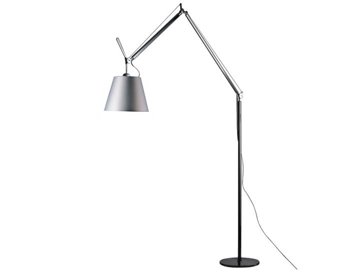 ARTEMIDE lampadaire TOLOMEO MEGA Ø 36 cm (Dimmer diffuseur en satin et structure noire - Aluminium, acier)