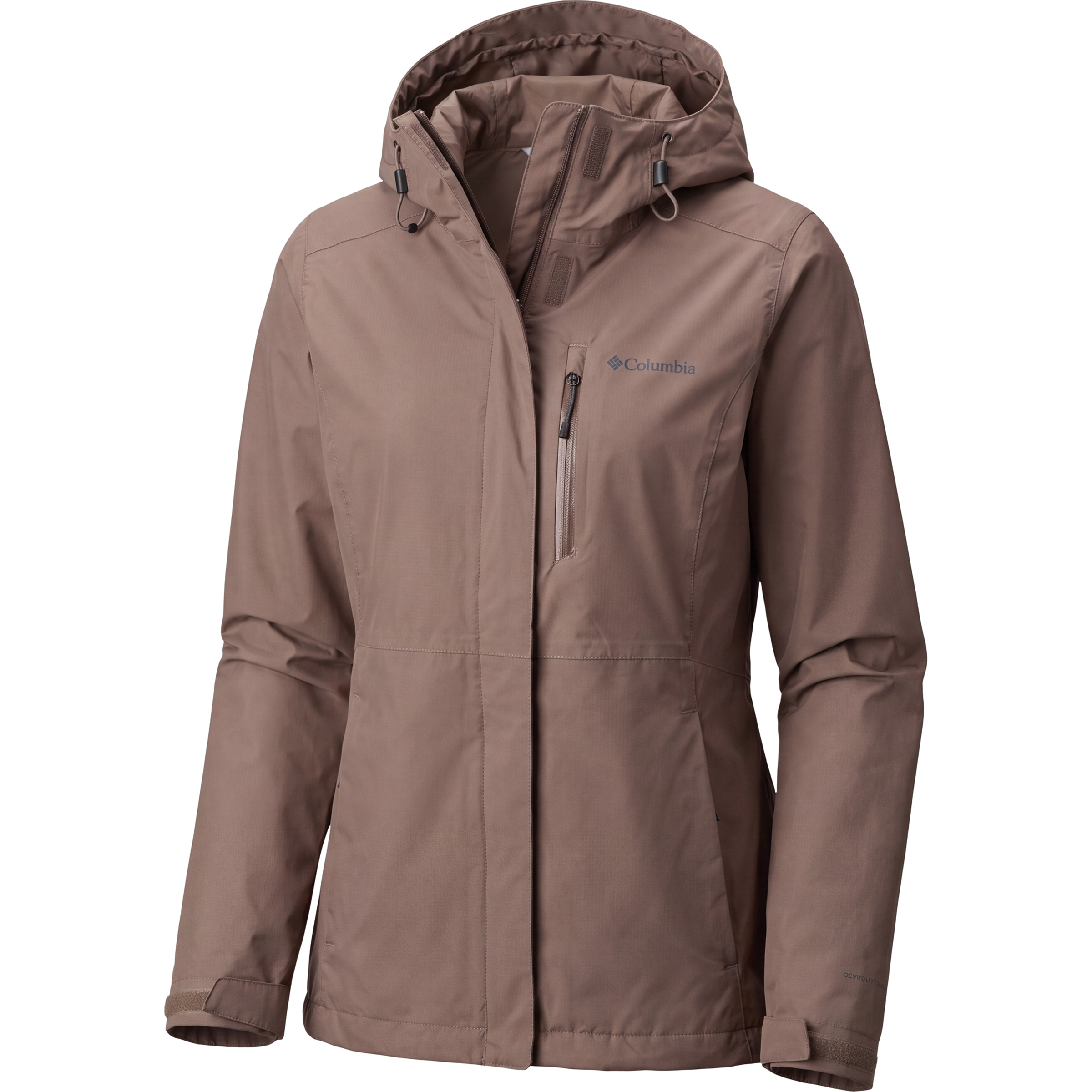 Columbia Pouring Adventure III Damen Regenjacke beige Größe M Camping Wasserabweisend