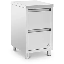 Royal Catering Edelstahl-Arbeitsschrank - 2 Schubladen - 50 x 60 cm -
