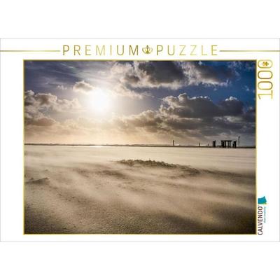 CALVENDO Puzzle Herbstwind auf dem Kniepstrand | 1000 Teile Lege-Größe 64x48cm Foto-Puzzle für glückliche Stunden